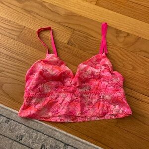 Pink lace bralette